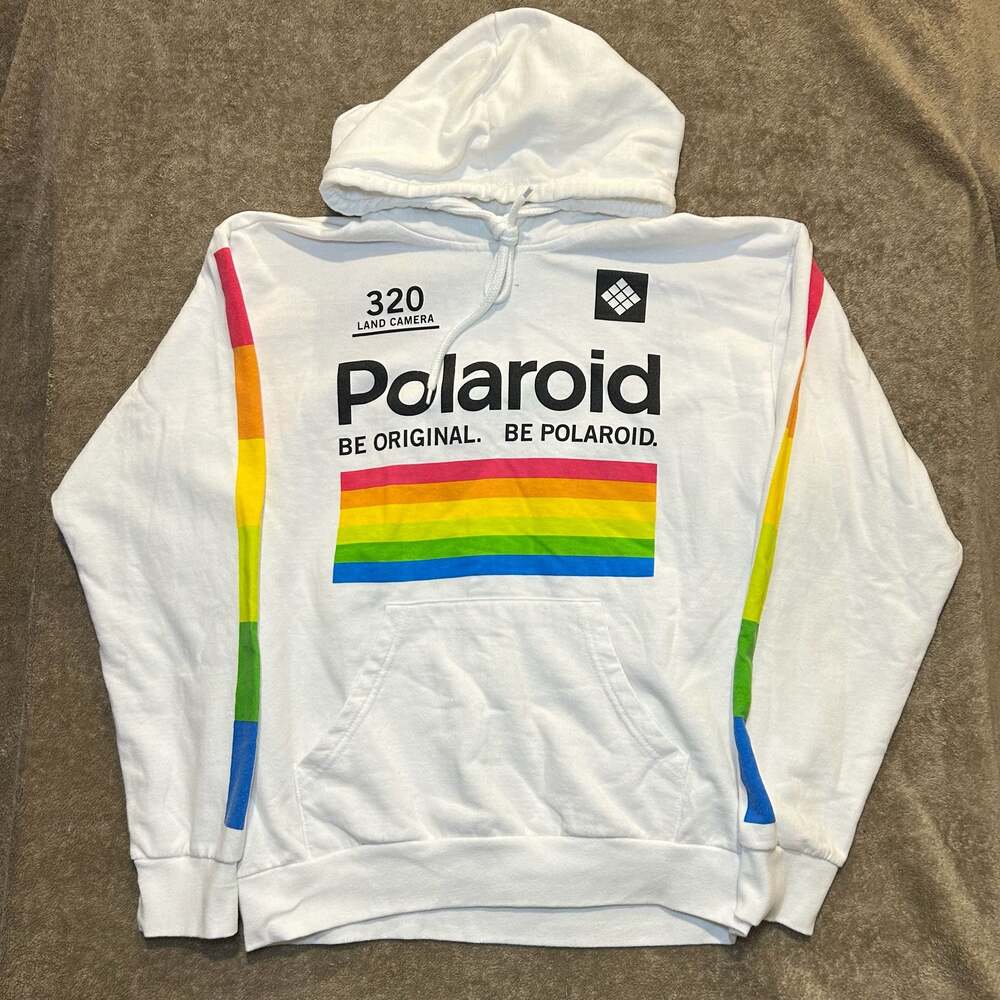 Polaroid 320 Land Camera Rainbow Pulliver Hoodie, Size M